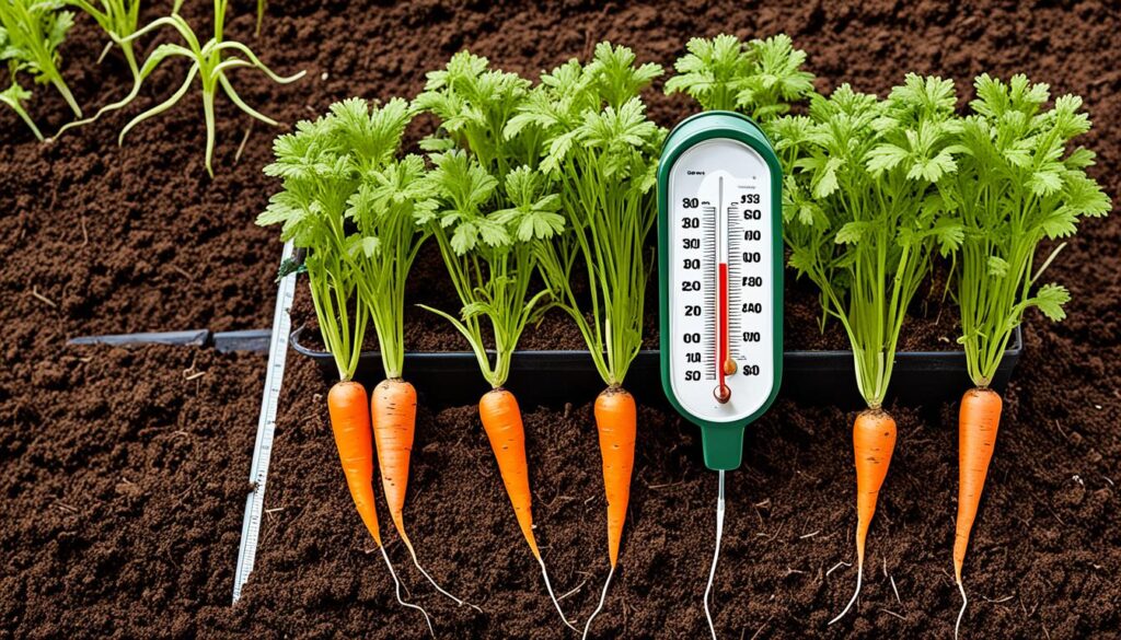 managing soil temperature for carrots